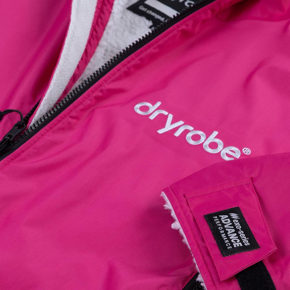 dryrobe Advance Long Sleeve Changing Robe - Pink / Light Grey Extra Image 3